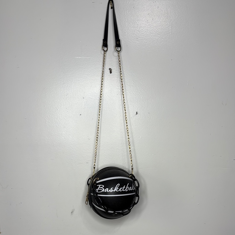 Black Basketball Shoulder Bag